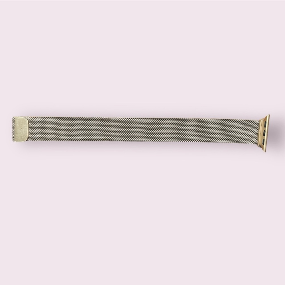 Apple Watch Gold Mesh Wrist Band 38mm M/L Elegant Decorative Magnet Close